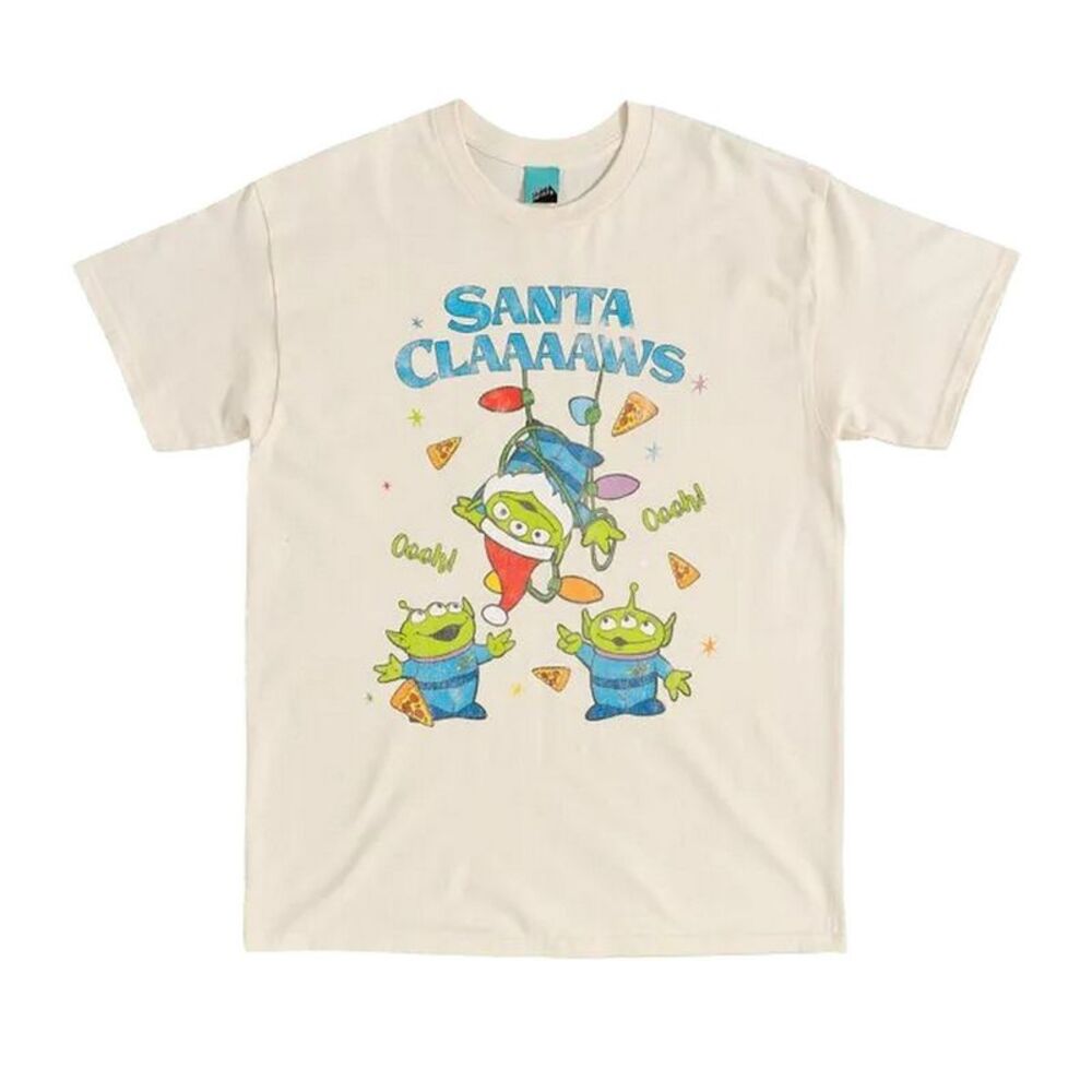Toy Story Unisex Adult Aliens Santa Claus Christmas T-Shirt / White